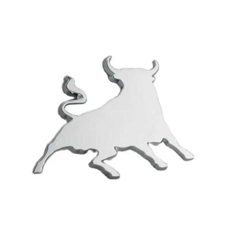 3D španělský bojový býk chromová samolepka samolepicí znak odznak logo býka znak býka pro auto/dodávku