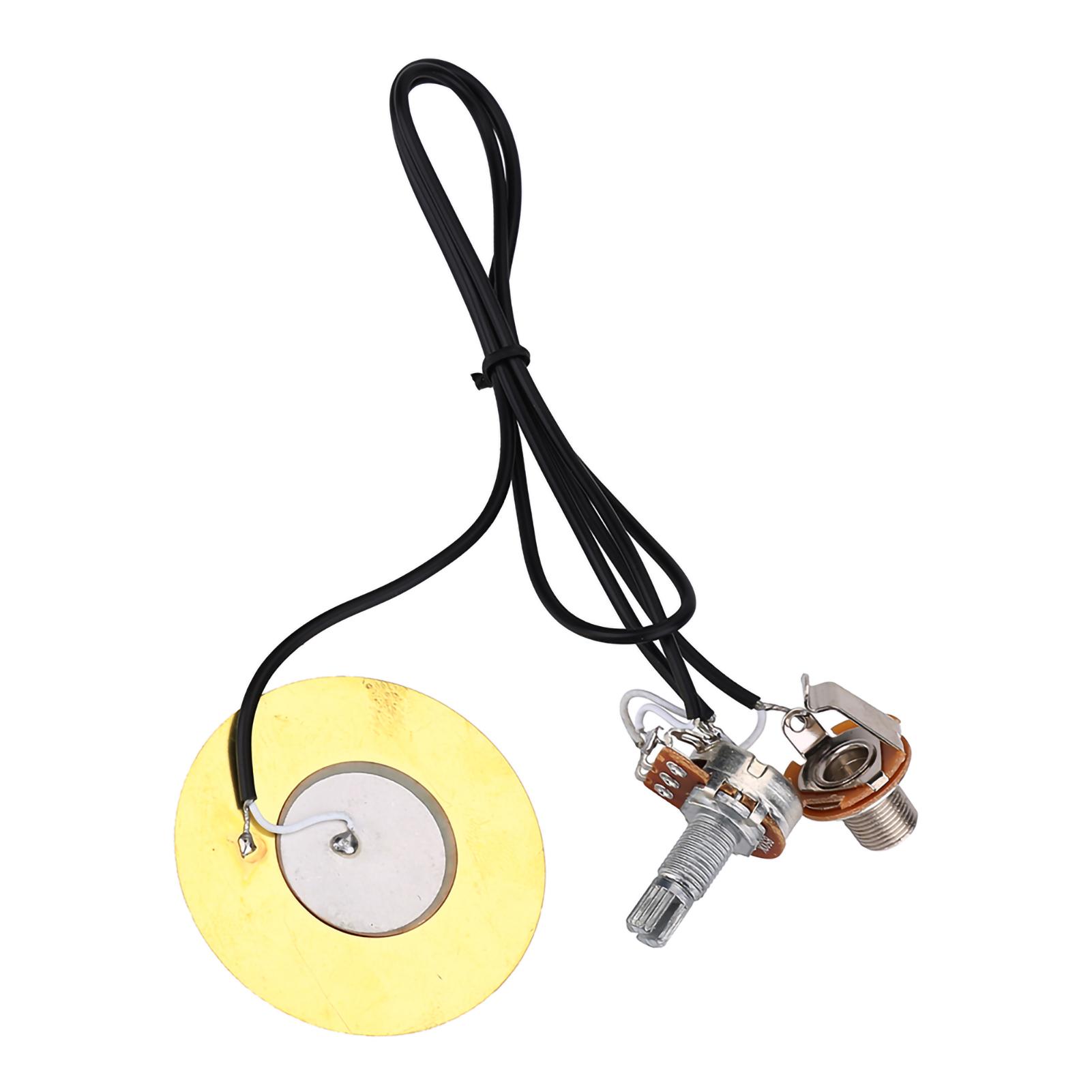 

50mm Metal Pickup Piezo Transducer Prewired Amplifier Pick Up for Guitar Accessories