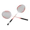 2PCS Badminton Rackets Alloyed Carbon Steel Integrated Badminton Racquet Set for Outdoor Sports Amateur
