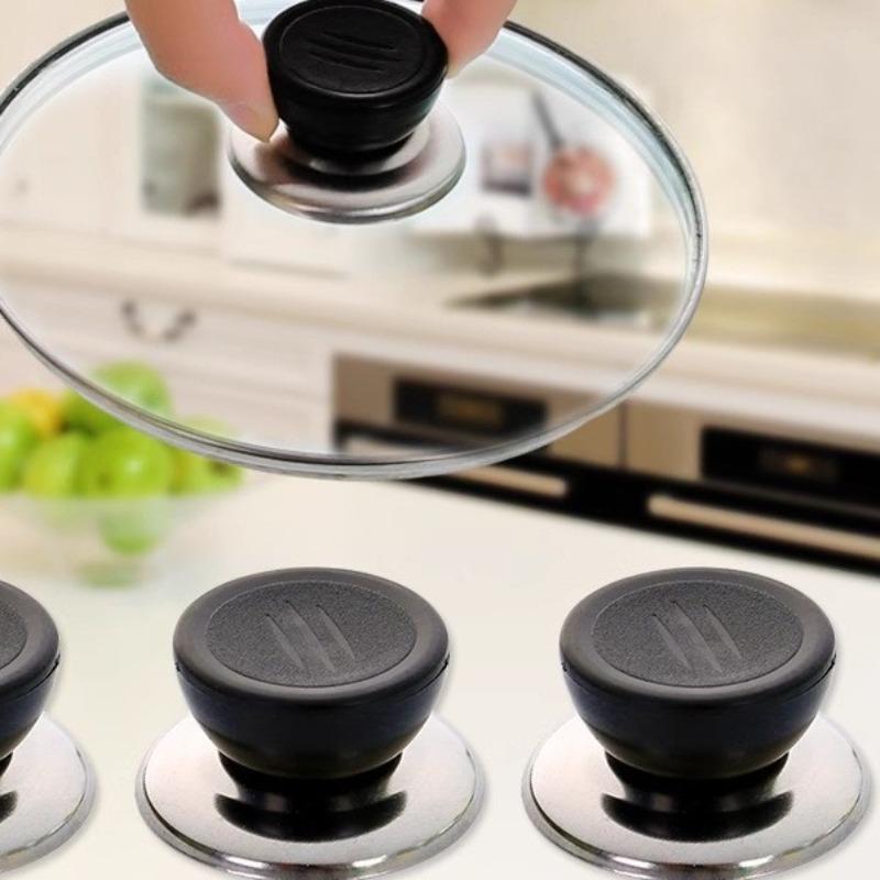 Universal Household Heat-resistant Handle for Pot Lid, Top Bead Stainless Steel Cap, Steamer and Stir-frying Pot Lid Handle