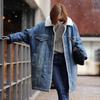 Denim Jacket, Women, Thick Fur, Warm, Winter, Autumn, Wool Lining, Long, Basic, Jeans Coat, Bomber, Outerwear