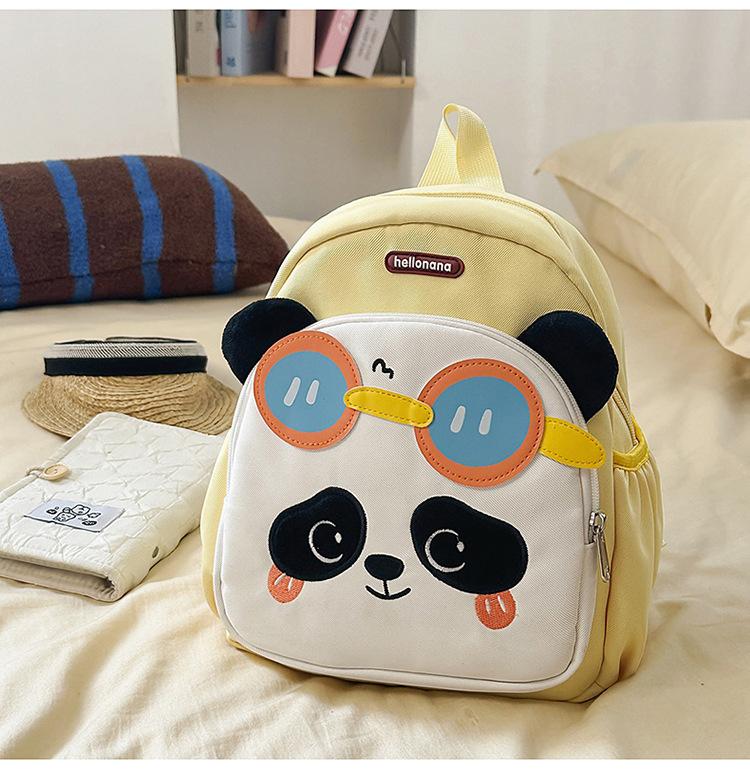 Schoolbag new high-value, fresh, sweet and cute panda backpack, light spring outing backpack for students in grades 1-1