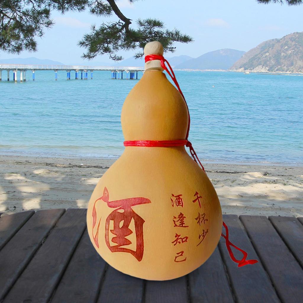 Flagon Gourd Craft Water Bottle Pumpkin Dried Gourd Bottle for Outdoor