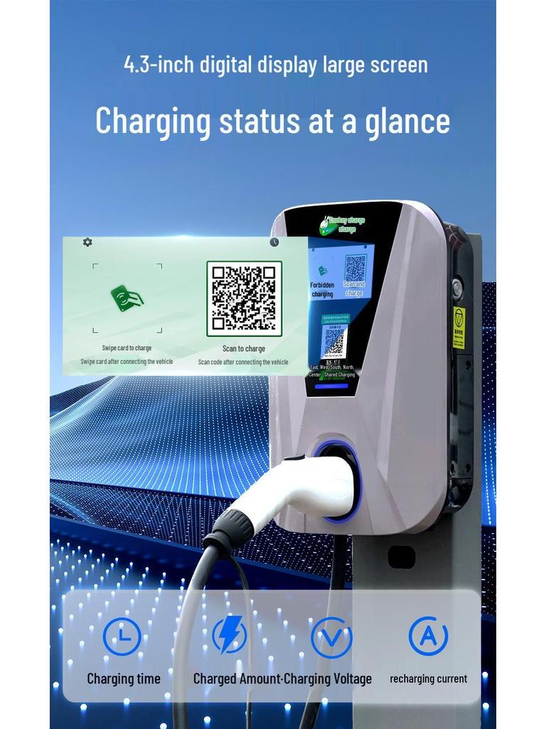 7kW Home Charging Station for Lu Chong New Energy Electric Vehicles, Supports Commercial Scan Code and Card Swipe Fee Charging
