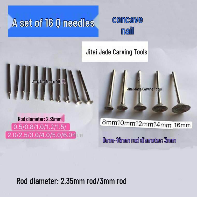 Diamond Jade Carving Tool Set: Polishing & Grinding Needles for Stone