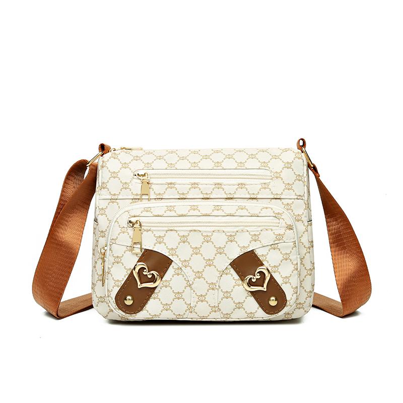 

Сумка для матери среднего возраста Женская сумка через плечо с принтом бежевый