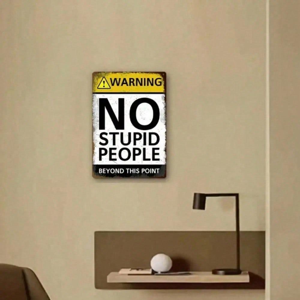 Retro Funny Warning Tin Sign 8x12 Inch Rustic Metal Wall Decor for Office Game Room Man Cave