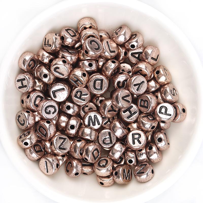 Acrylic Luminous Letter Beads, Multi-Style, 100 Pcs/bag for DIY Bracelets