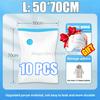 1-10PCS Vacuum Storage Bag Travel Organizer with Pump Leakproof & Scratch-Resistant for Clothes Blankets Bedding Space-Saving