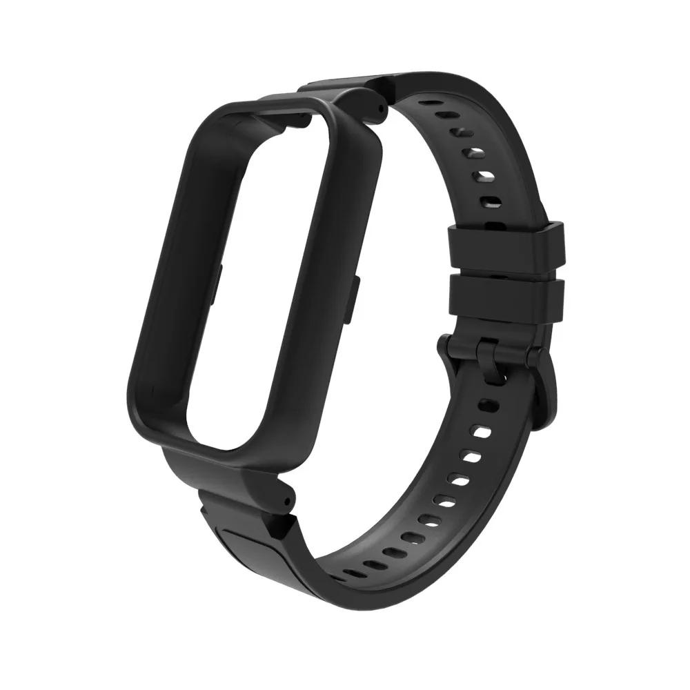 

Силиконовый ремешок для часов для Redmi Smart Band 2, сменный спортивный браслет для Xiaomi Smart Band 8 Active, мягкий чехол, аксессуары For Redmi Band 2 чёрный
