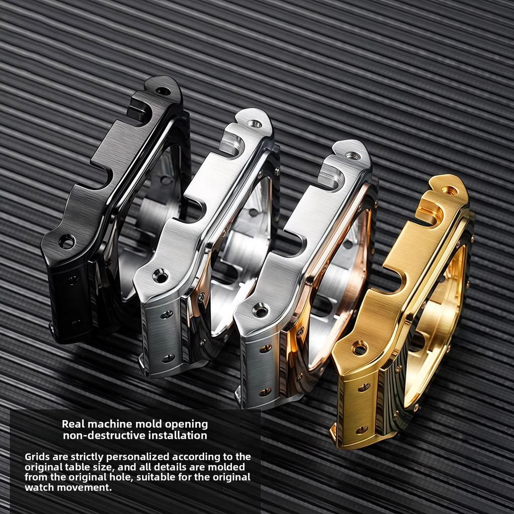 For Casio DW5600 GW-B5600 3229 small square series Modification Stainless Steel Metal Case watchband Rubber Strap men Bracelet