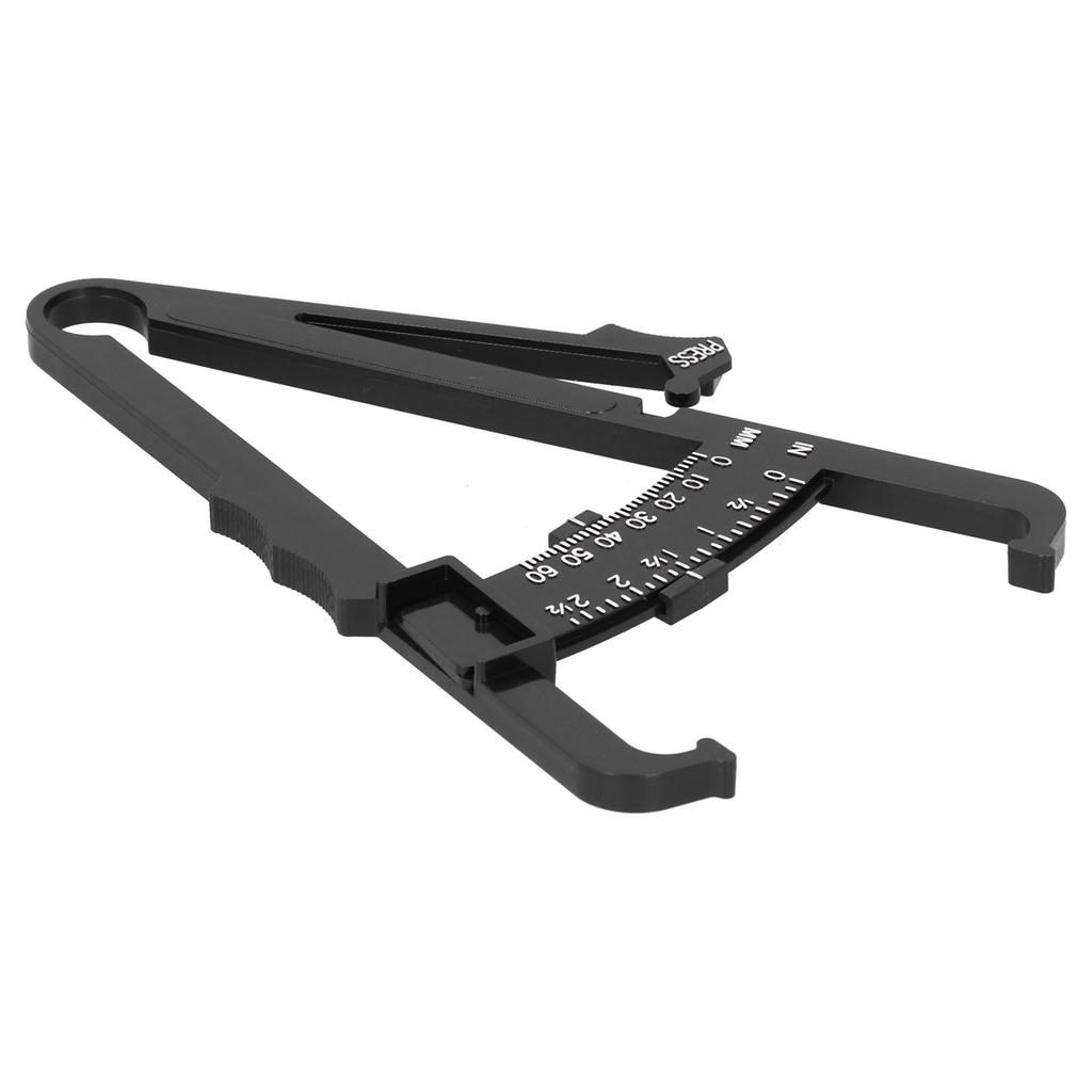 Black Plastic Body Fat Caliper Unisex Skinfold Caliper Body Fat Measurement DeviceMetric Inch Caliper