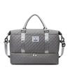 Women's Large Capacity Travel & Fitness Bag with Diamond Pattern - Wet/Dry Separation & Handheld Design