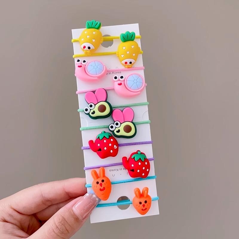 10-30PCS/Set, Cute Cartoon Animals, Hair Bands, Girls, Elastic Rubber Band, Headwear, Hair Accessories