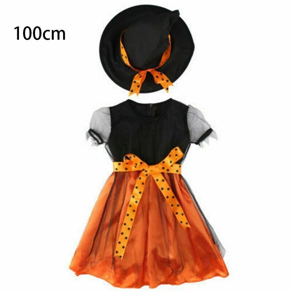 Fancy Dress Witch Dress Witch Outfit Costume Hat Gifts Halloween Cosplay Witch Costume  Baby
