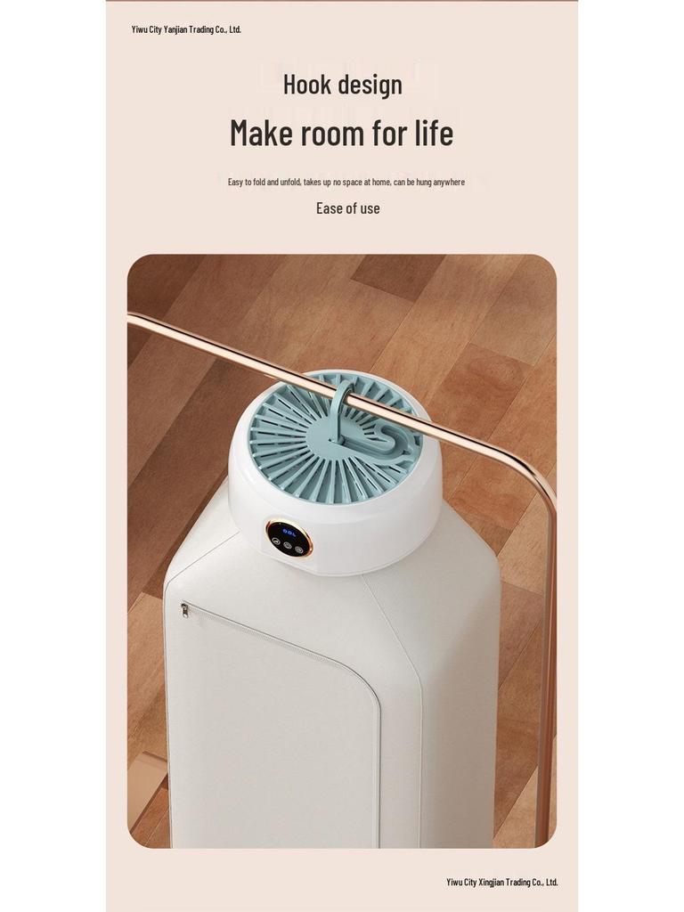 Compact Portable Clothes Dryer - Smart, Quick, and Foldable for Convenient Storage