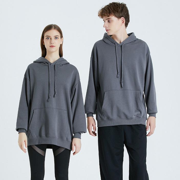 Podzim 330g Bavlna tenká Mikina s kapucí dámská ležérní nadměrná Pulovry Pár mikina Dámská Mikina jednobarevná mládež streetwear