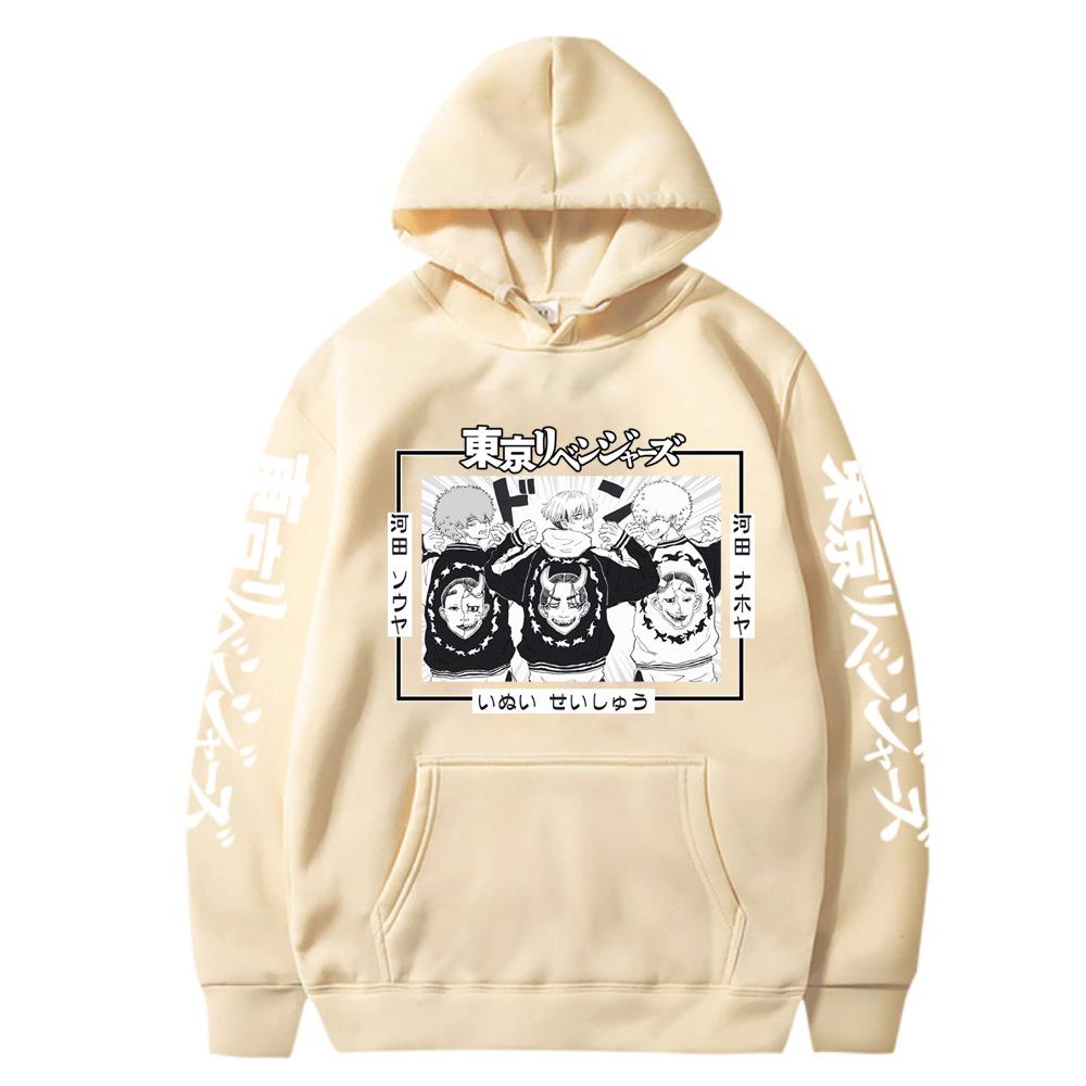 Tokyo Revengers Kawata Soya Hoodies Men Long Sleeve Hooded Sweatshirts Unisex Casual Streetwear Y2K Fashion Clothing