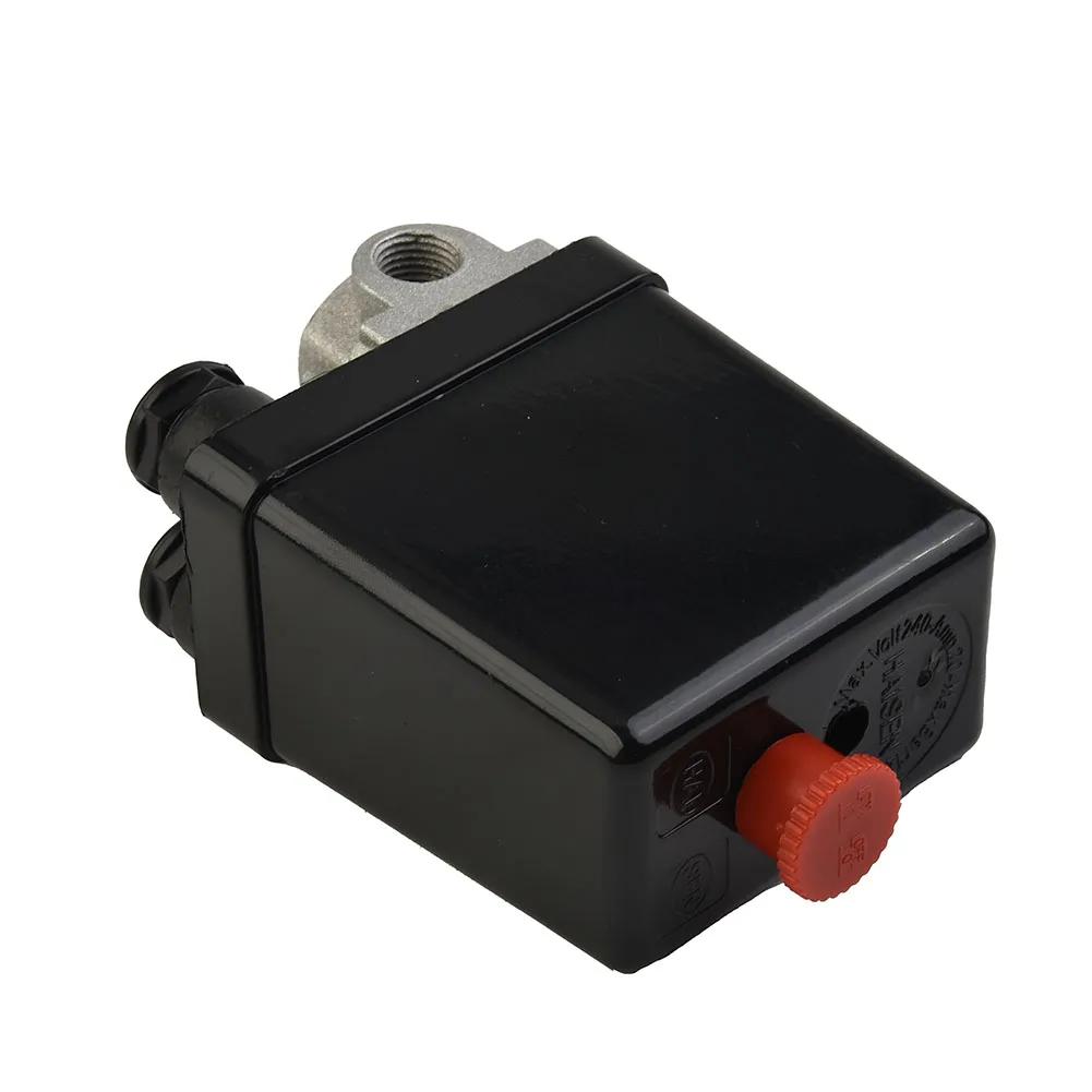 Air Compressor Pressure Switch 90-120psi Automatic Air Pressure Switch 4Port Manifold Electric Air Compressors Tool Accessory