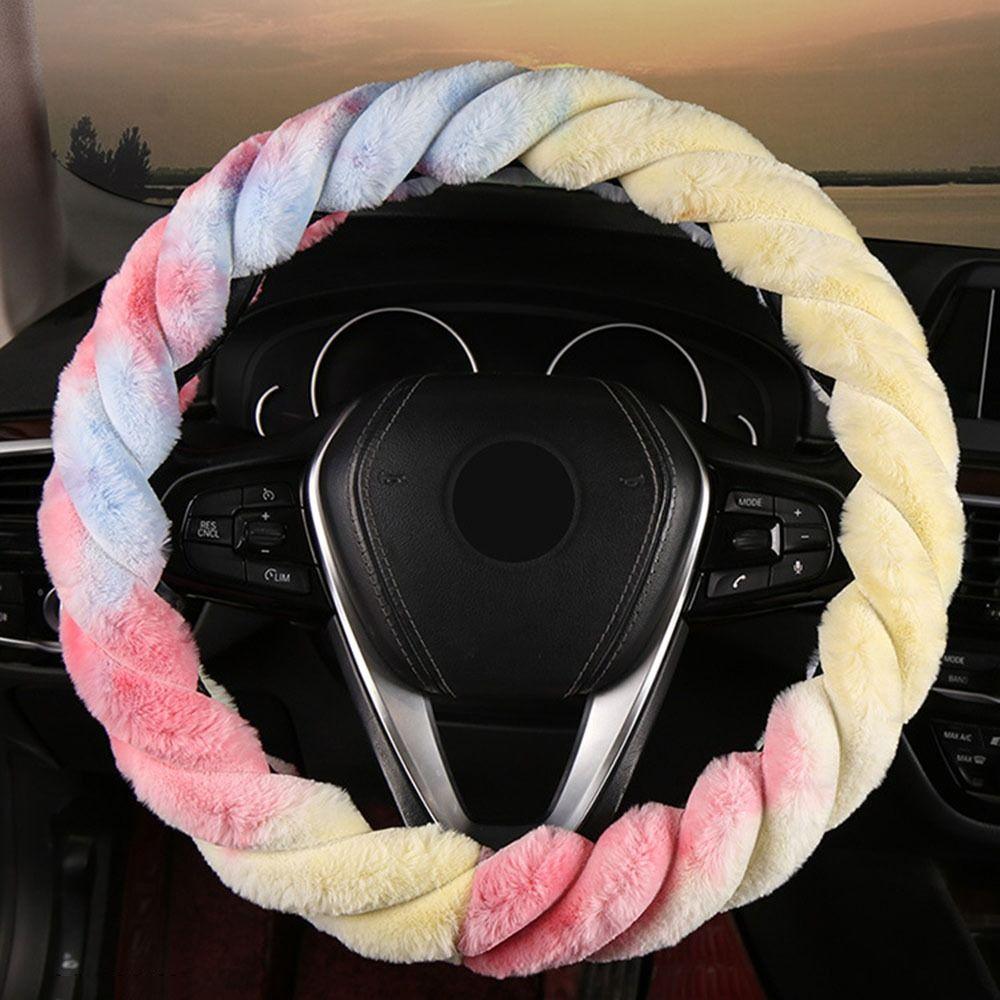 Anti-slip Steer Wheel Protector Cover Plush Steering Wheel Sleeve Car Steering Wheel Cover  Unisex