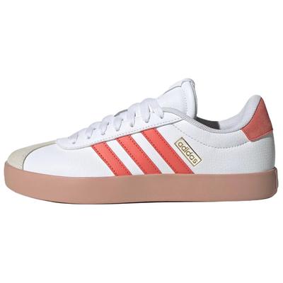Vl Court 3.0 Cómodas Versátiles Antideslizantes Duraderas de Caña Baja Zapatillas de Skate para Mujer Blanca Roja JP5346
