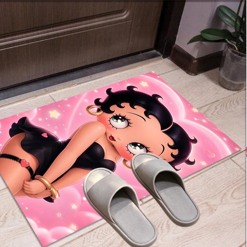 Betty Boop Pattern Rug, Indoor/Outdoor Mat, for Picnic, Gameroom, Bedroom, Office, Living Room, Home Decor Carpet, Birthday Gift