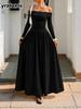 Elegantes einärmeliges One-Shoulder-Kleid für Damen, neue Frühjahrskollektion, figurbetont, A-Linie, Maxikleid