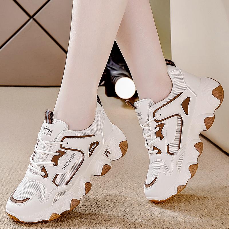 

Color matching dad shoes autumn new casual platform mesh breathable sports shoes 35