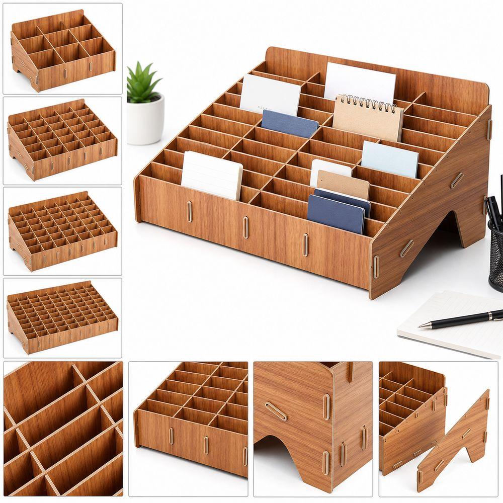 Detachable Phone Storage Box 12/24/36/48Grid Card Holder Rack  for Office Student Use