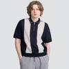 CUSTOMUS Summer Cooling Lecture Half-Zip Men'S Short Sleeve Polo Shirt Cxs25Mkkt401 Nav