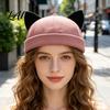 Brimless Cat Ear Hat Hat Cute Docker Cap Adjustable Skullcap Stylish Lightweight Fashion for Women Sailor Cap Men Street Casual Wear Trendy Unisex