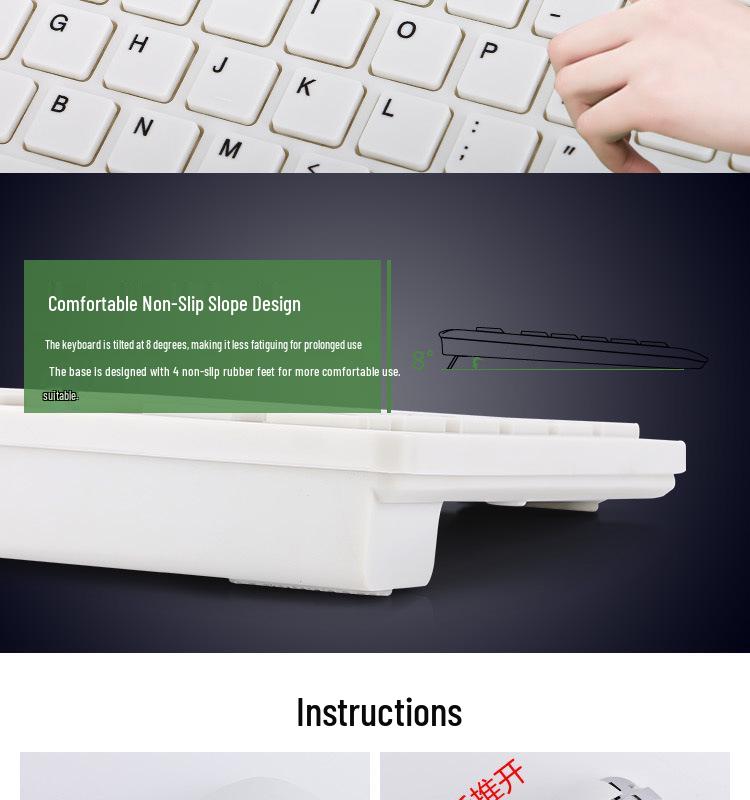 Wireless Silent Keyboard & Mouse Combo for Desktop & Laptop