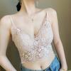 Short Style Lace Bandeau Beautiful Back Underwear for Women Push Up Wire Free Bra Camisole Vest Bandeau Underwear