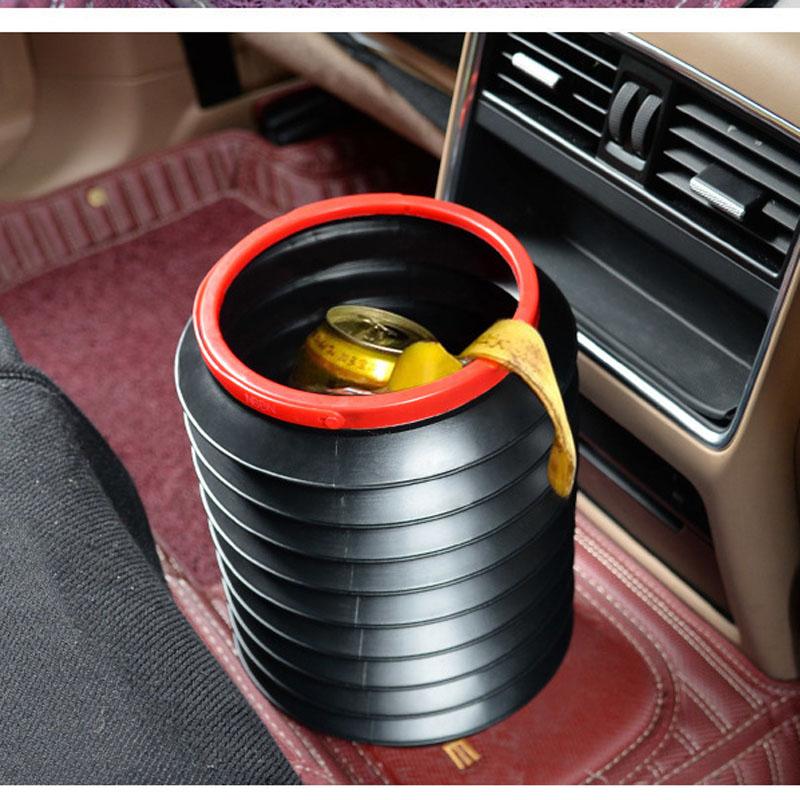 Foldable Trash Can Collapsible Water Bucket 4L Car Bin Multifunctional Storage Container Expandable Bucket for Travel Home