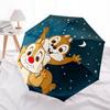 Disney Chip and Dale Fashion Manual Folding Umbrella - Reinforced Eight Ribs, Automatic Opening and Closing, Lightweight, Ssuitable For All