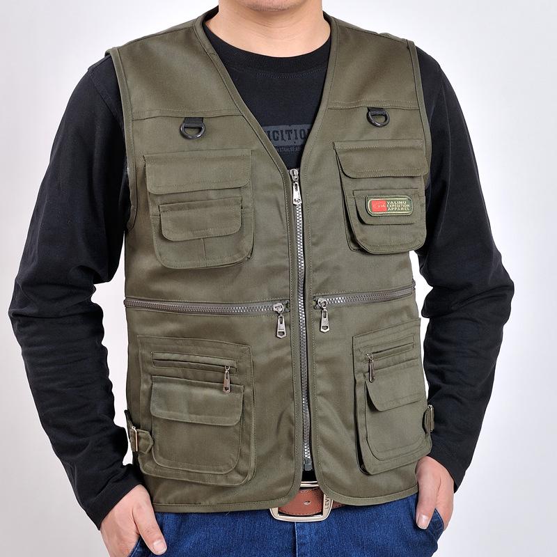 Men's Multi-Season Tactical Mesh Vest with Multi-Pockets for Fishing and Leisure