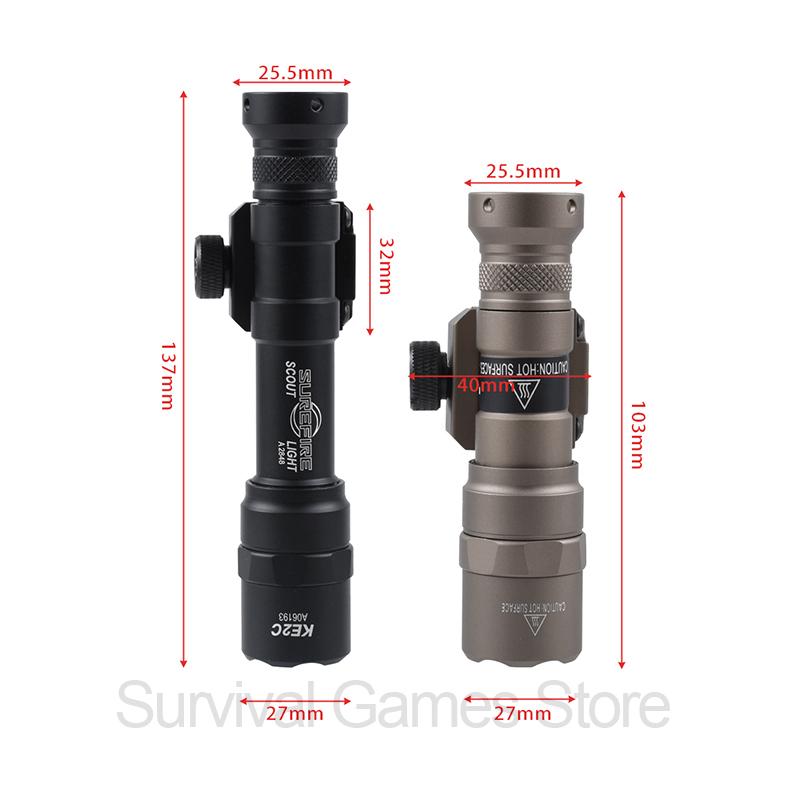 QD Quick Release Scout Light Side Rail Mount For Surefire M300 M600 Tactical Flashlight Fit Mlok Keymod 20mm Picatinny Rail