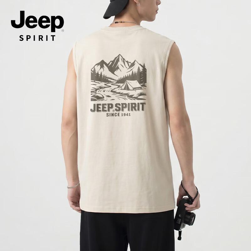 JEEP SPIRIT Men s Summer Cotton Tank Top L