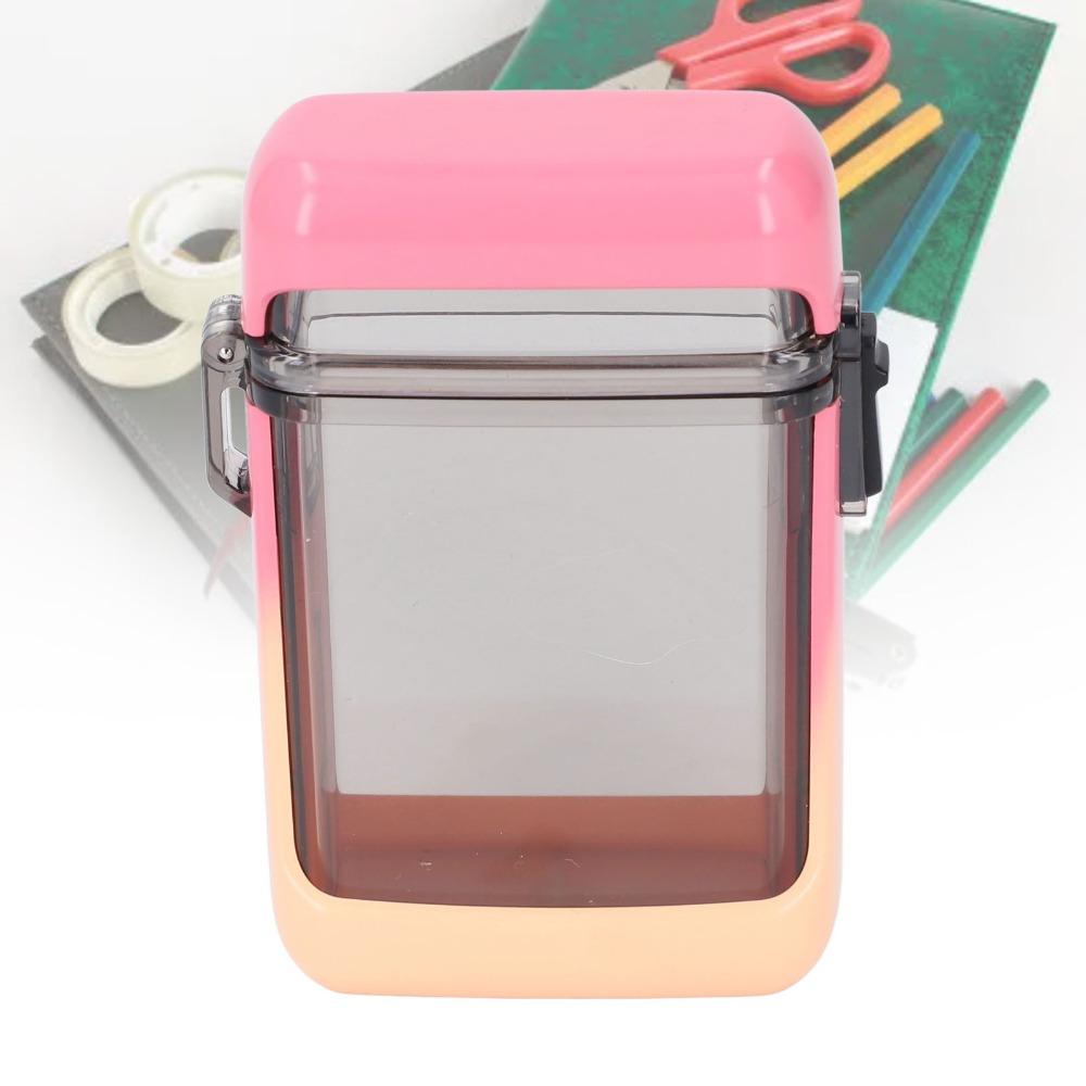 Pink Gradient /Black/White Pocket Case Waterproof Multifunctional ID Card Holder Good Sealing ABS ID Card Badge Holder Case