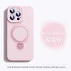 Rotary bracket for iPhone17PROMAX liquid silicone mobile phone case with lanyard Apple 16 anti-drop sheath
