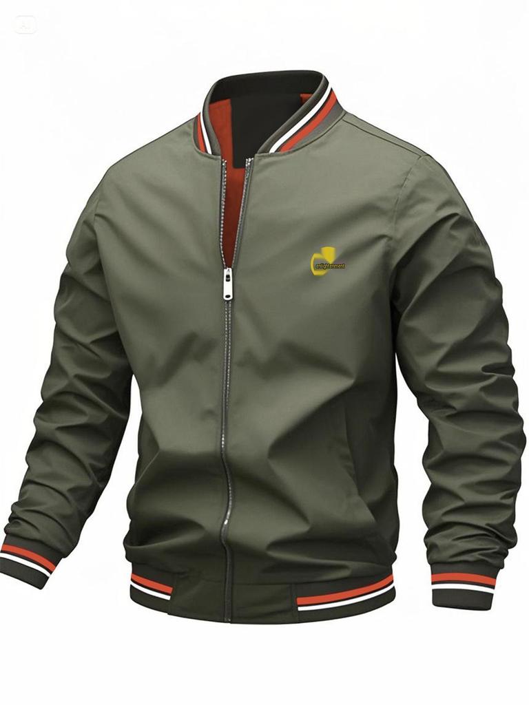 Men's Cross-Season Motorcycle Windbreaker Street Style Baseball Jacket