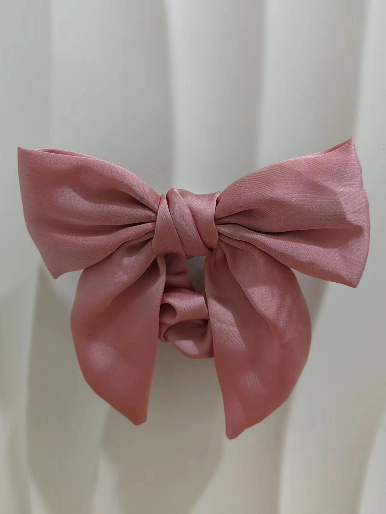 

Women s High Ponytail Bow Scrunchie Hair Tie - 2022 Trend Headwear Accessory рожевий