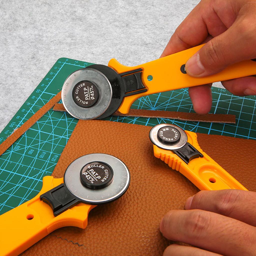Rollschneider 28mm Rollschneider Stoffschneider Klingen Rund Manuell Radschneider zum Basteln Nähen Quilten