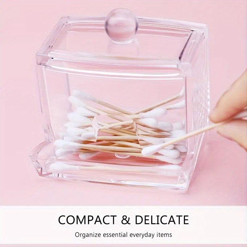 1pc Transparent Plastic Cotton Swab Box Portable Storage Case Lipstick Makeup Organizer Box Bathroom Organizer Home Accessories