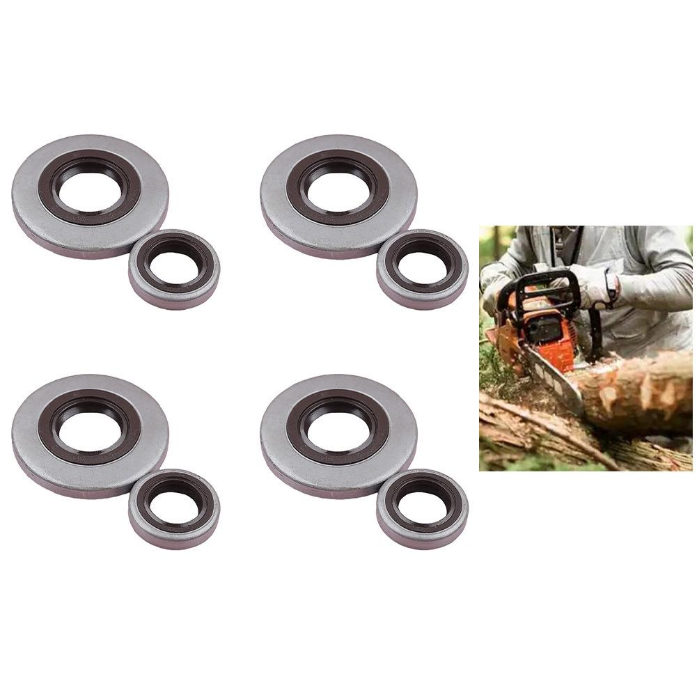 4 Sets Crank Oil Seal Fit For MS380 038 MS381 Chainsaw Garden Tool 9640 003 1880 Garden Power Tool Accessories