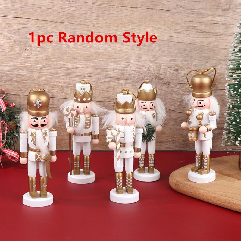 1pc Cartoon Walnuts Soldiers Band Dolls Miniatures 13CM Nutcracker Puppet Ornaments Desktop Decoration Christmas Party Supplies