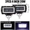 4 Inch 5 Inch 7D Angel Eye LED Work Light Bar Offroad 4x4 Spotlight Fog Lamp 12V 24V Driving Work Lamp DRL for Truck SUV ATV
