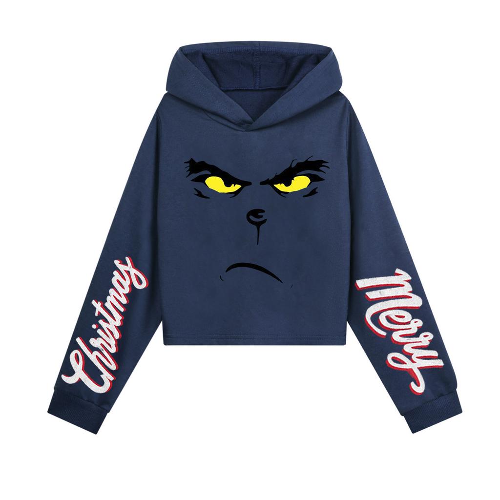 Uformell mote for barn Juleprintet hettegenser med lange ermer (Uten snøring)