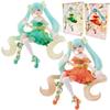 Original Hatsune Miku Vocaloid Prize Figure Green Lemon Theme Sitting Figure Rin Customize Birthday Gift Anime Model