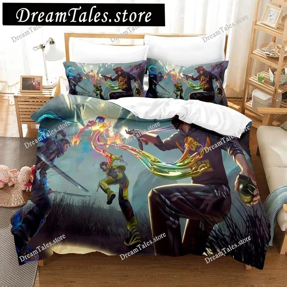 Warrior Game Garena Free Fire Bedding Set Boys Girls Twin Queen Size Duvet Cover Pillowcase Bed Kids Adult Home Textileextile741